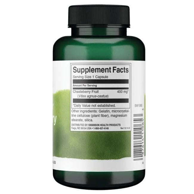 Chasteberry Fruit - Hormonų balansui - 400 mg - N120 - Swanson - Papildai