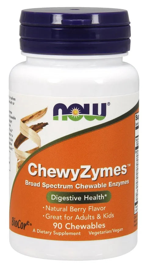 ChewyZymes - 90 chewables - NOW Foods - Papildai