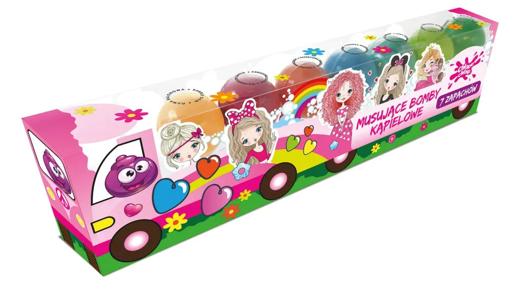 CHLAPU CHLAP Fizzy Bath Bombs Party Truck 1 pak - 7 vnt. - Kosmetika