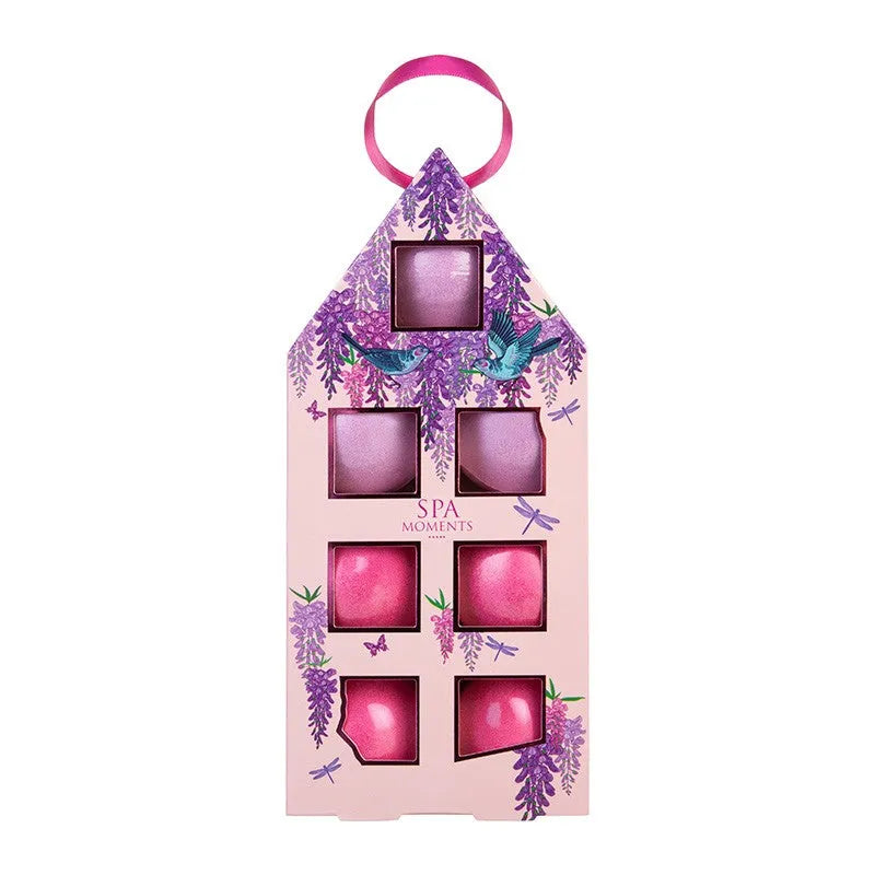 CHLAPU CHLAP Set of effervescent bath balls with lilac blossom scent 1 op. - 7 pcs. - Vaikui ir mamai