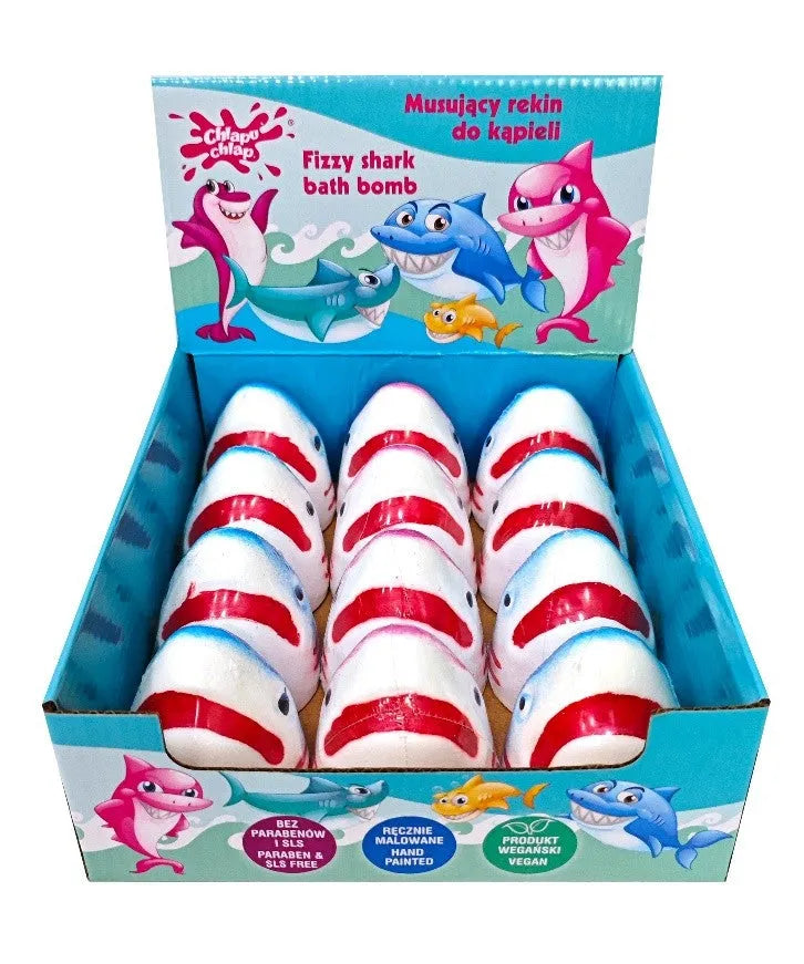 CHLAPU CHLAP Sparkling shark for bath with bubble gum scent - Vaikui ir mamai