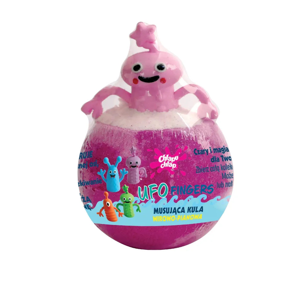 CHLAPU CHLAP Vortex Foaming Sparkling Bath Ball Ufo Fingers - sweet grape scent - Kosmetika