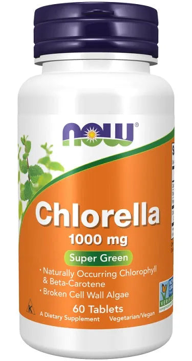 Chlorella 1000mg - 60 tabs - NOW Foods - Papildai