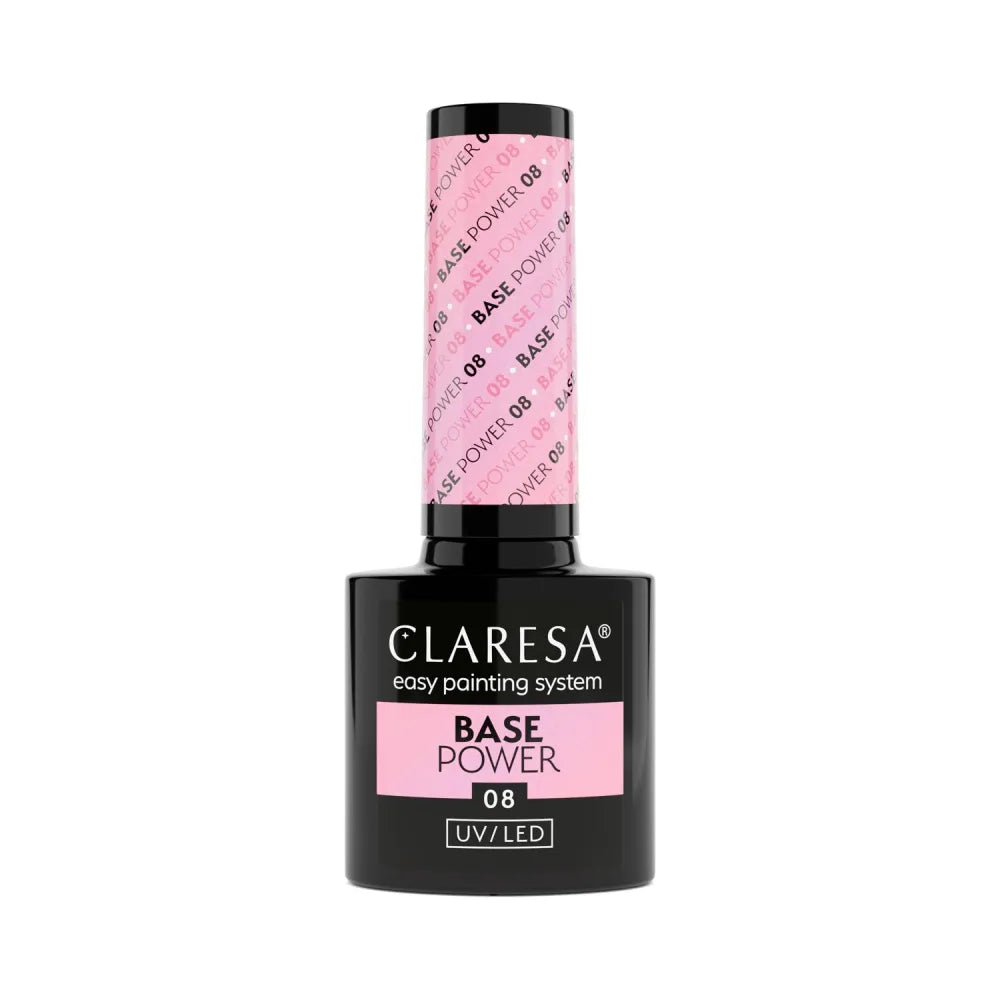 CLARESA Base Power Guma Bazė UV/LED Nagams 08 5g - Kosmetika