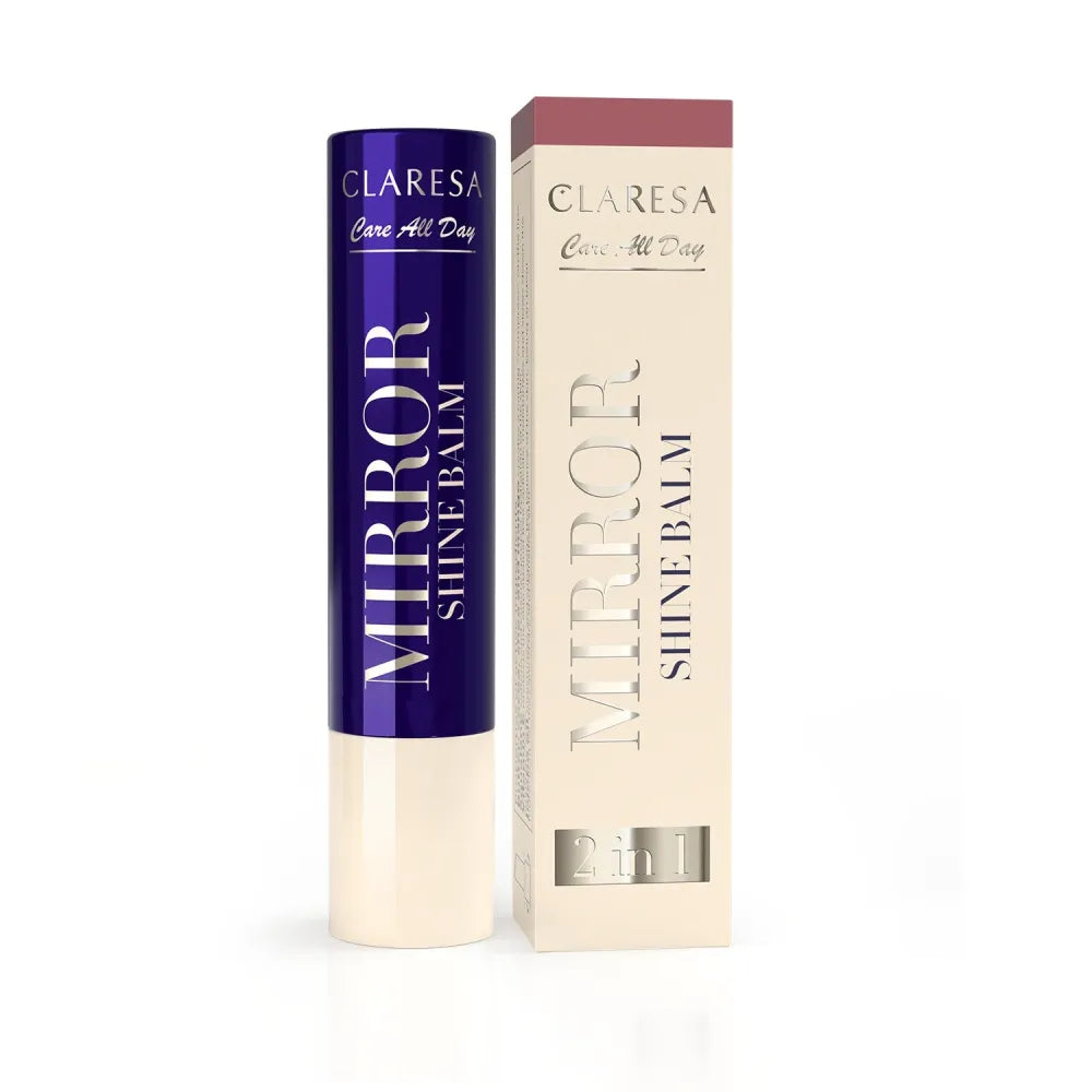 CLARESA Care All Day Mirror Shine Balm 2-in-1 lūpų blizgesio dažai Painted Rose 3 g - Kosmetika