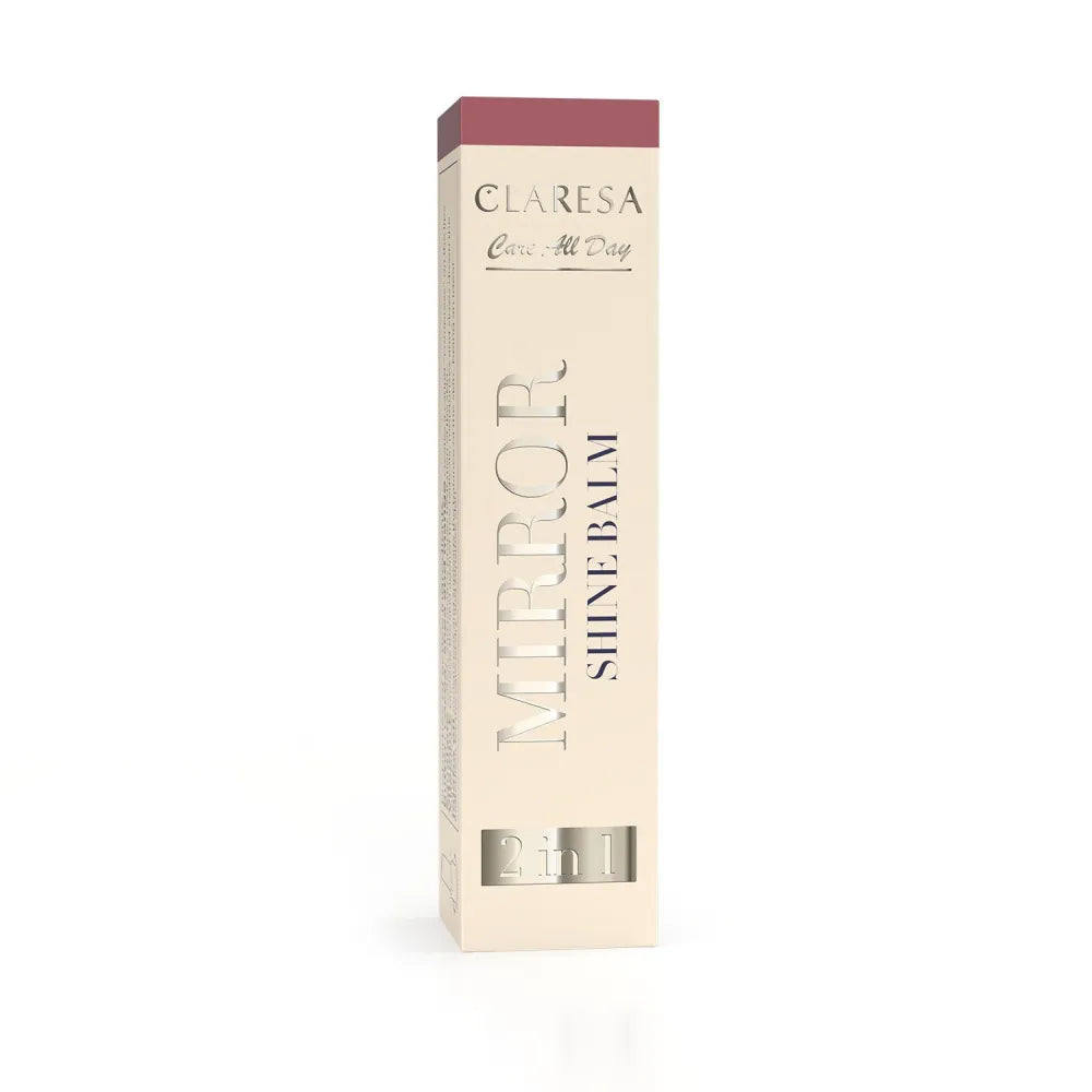 CLARESA Care All Day Mirror Shine Balm 2-in-1 lūpų blizgesio dažai Painted Rose 3 g - Kosmetika
