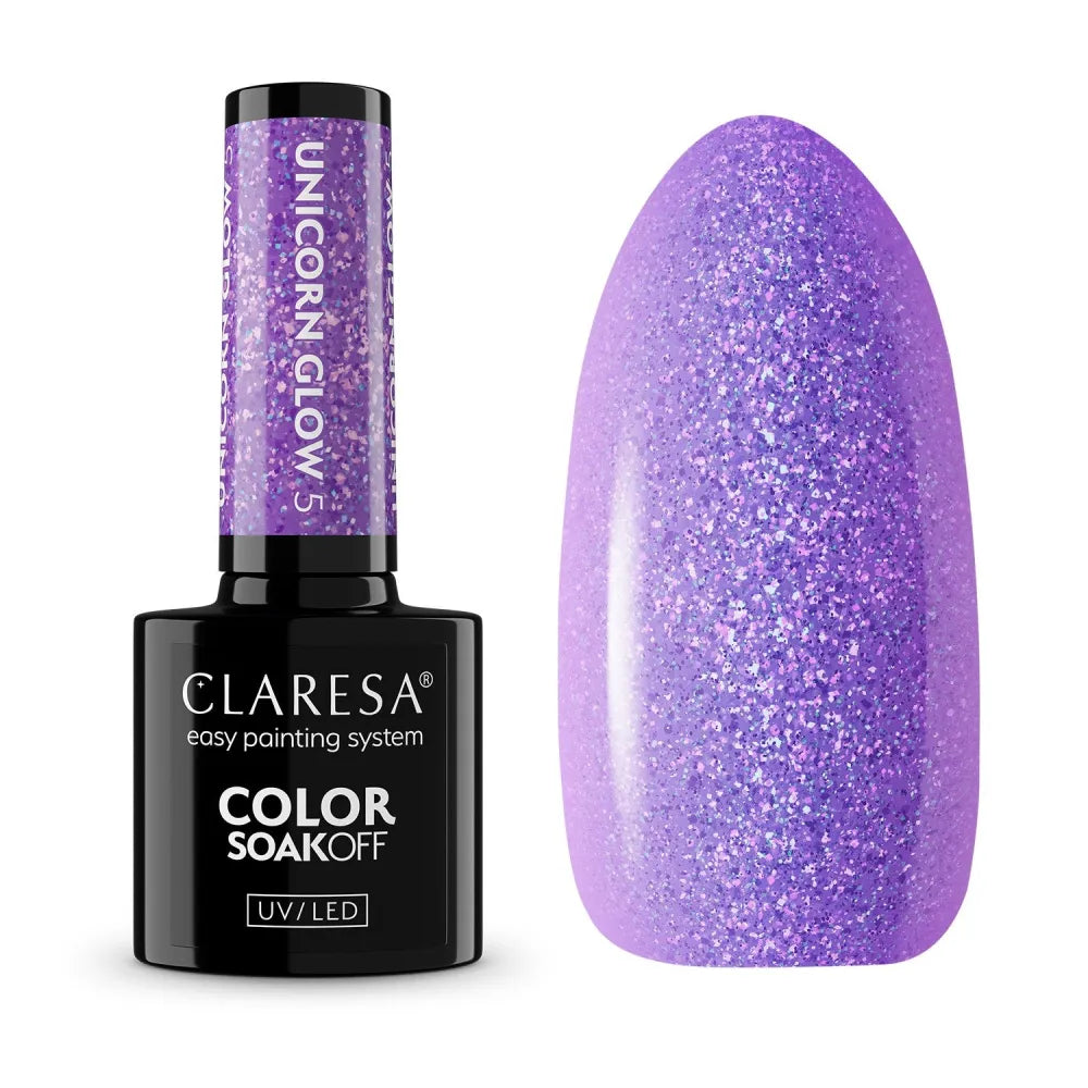 CLARESA N Hybrid Varnish Unicorn Glow 05 5 g - Kosmetika
