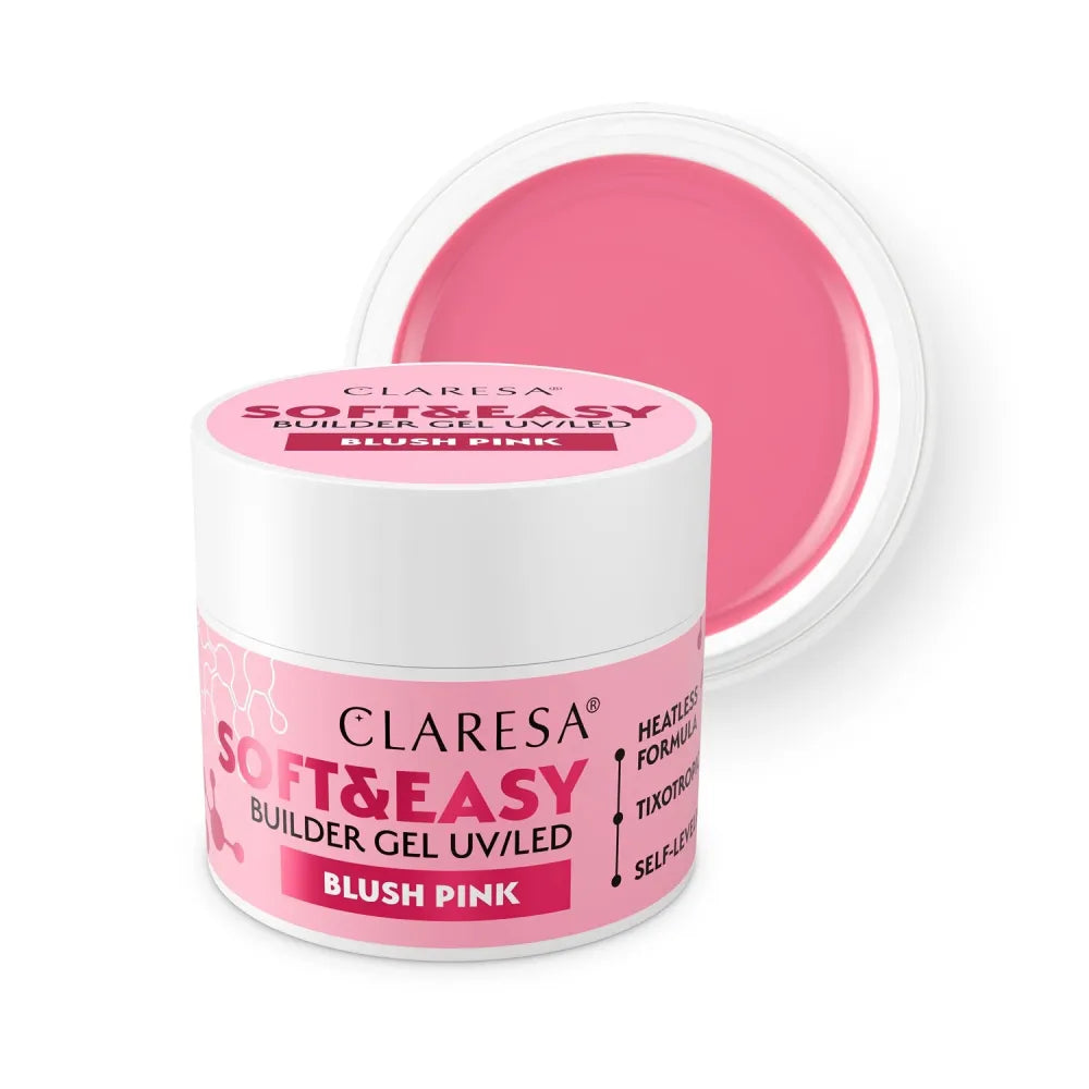 CLARESA N Soft&Easy Builder Skaistalai Rožinė Nagų Statybos Gelis 12g - Kosmetika
