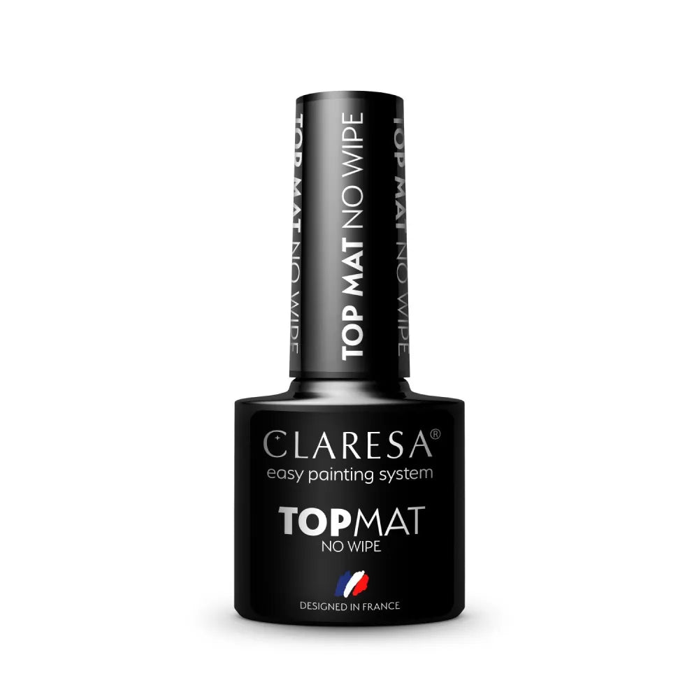 CLARESA No Wipe Mat Hybrid Nagų Viršutinis Lakas 5ml - Kosmetika