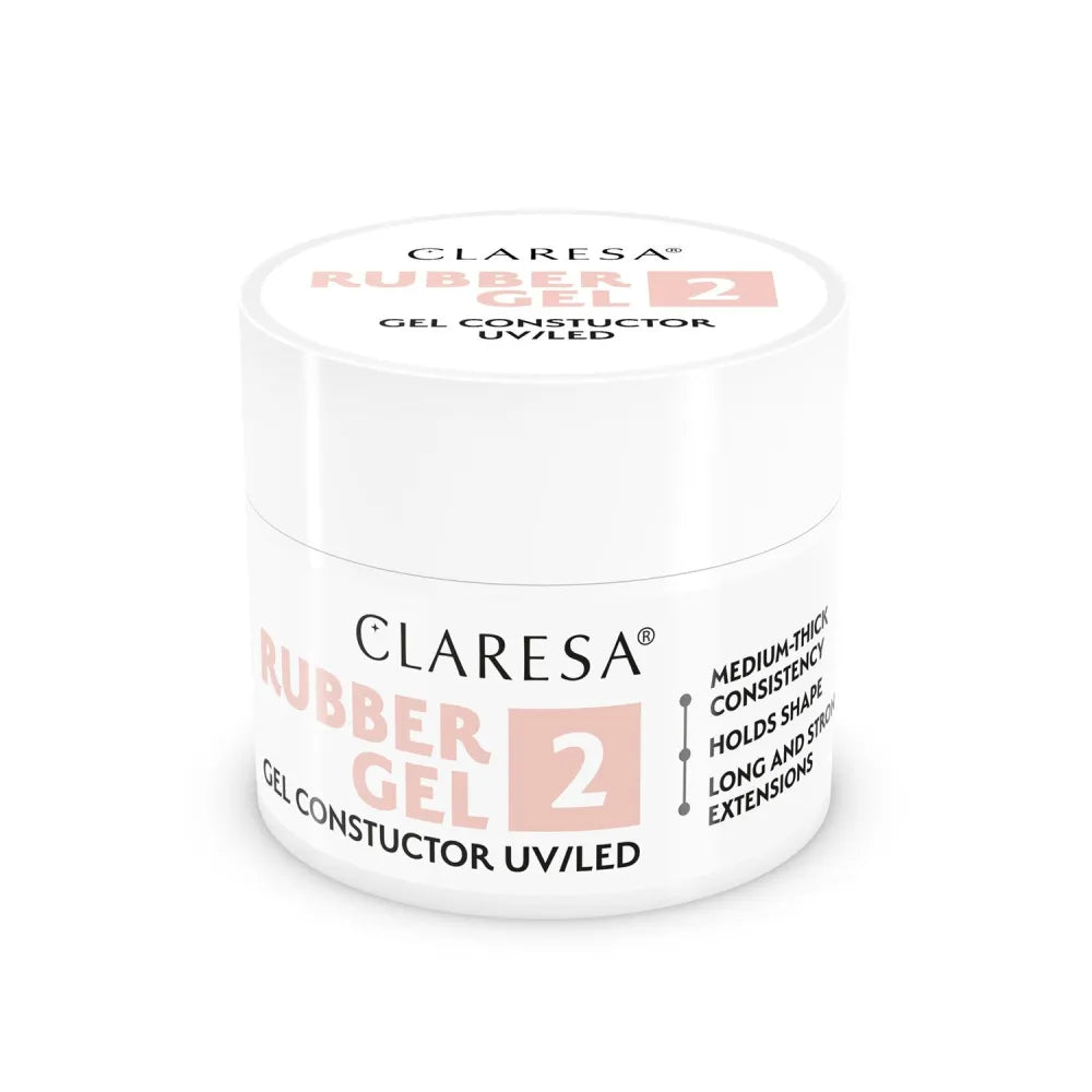 CLARESA Rubber Gel nagams statyti ir pratęsti 02 - 45 g - Kosmetika