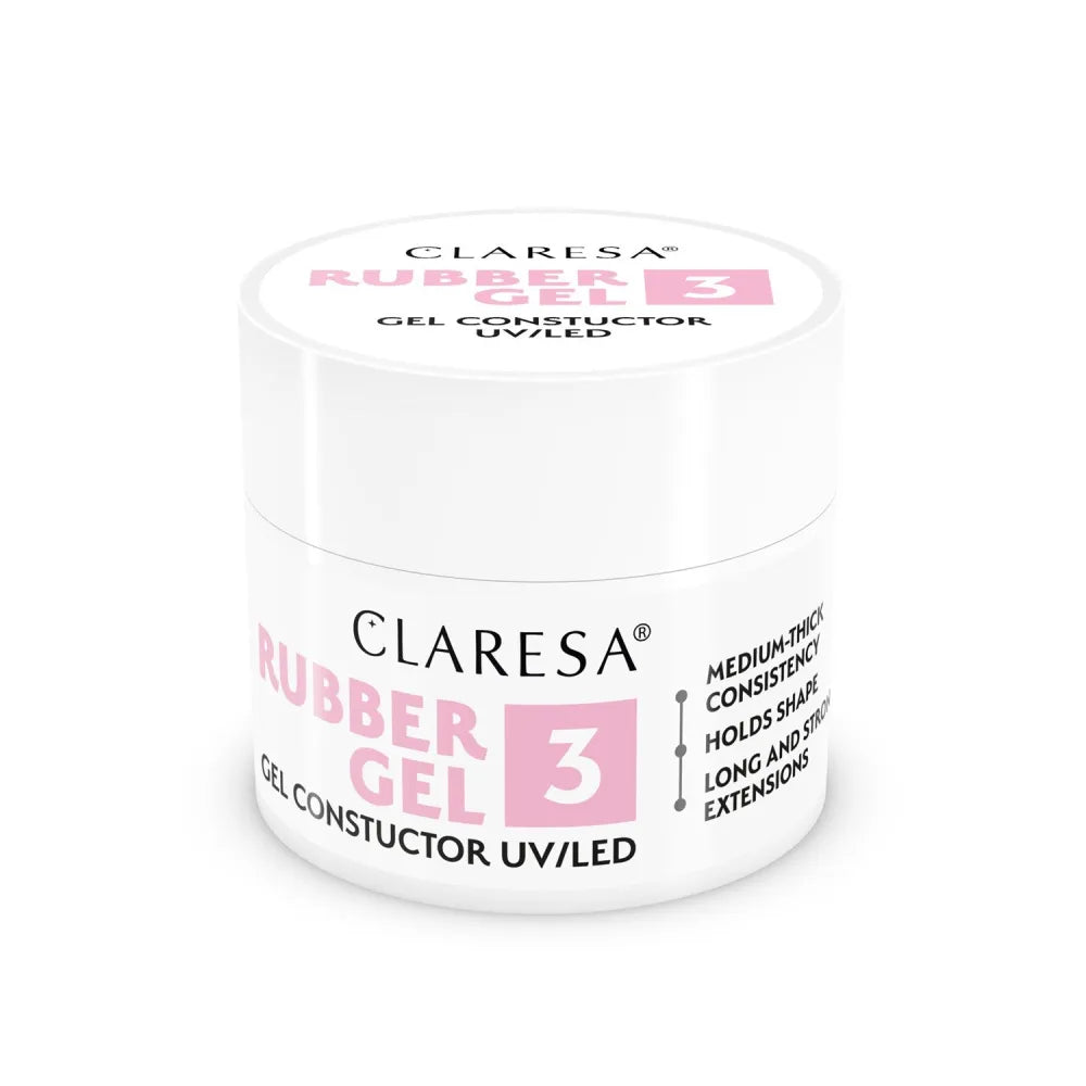 CLARESA Rubber Gel nagams statyti ir pratęsti 03 - 90 g - Kosmetika