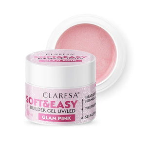 CLARESA Soft&Easy Builder Nail Gel - Glam Pink 12g - Kosmetika
