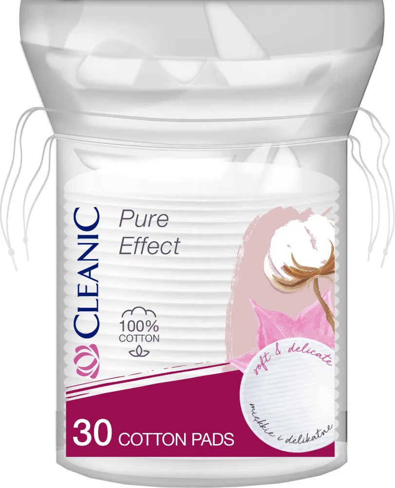 CLEANIC Pure Effect Cosmetic Pads - 30 pieces - round - Higiena