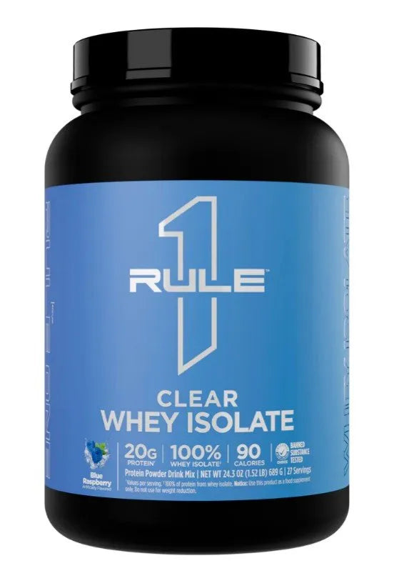 Clear Whey Isolate Blue Raspberry - 689g - Rule One - Sporto papildai