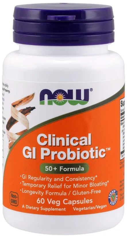 Clinical GI Probiotic - 60 vcaps - NOW Foods - Papildai