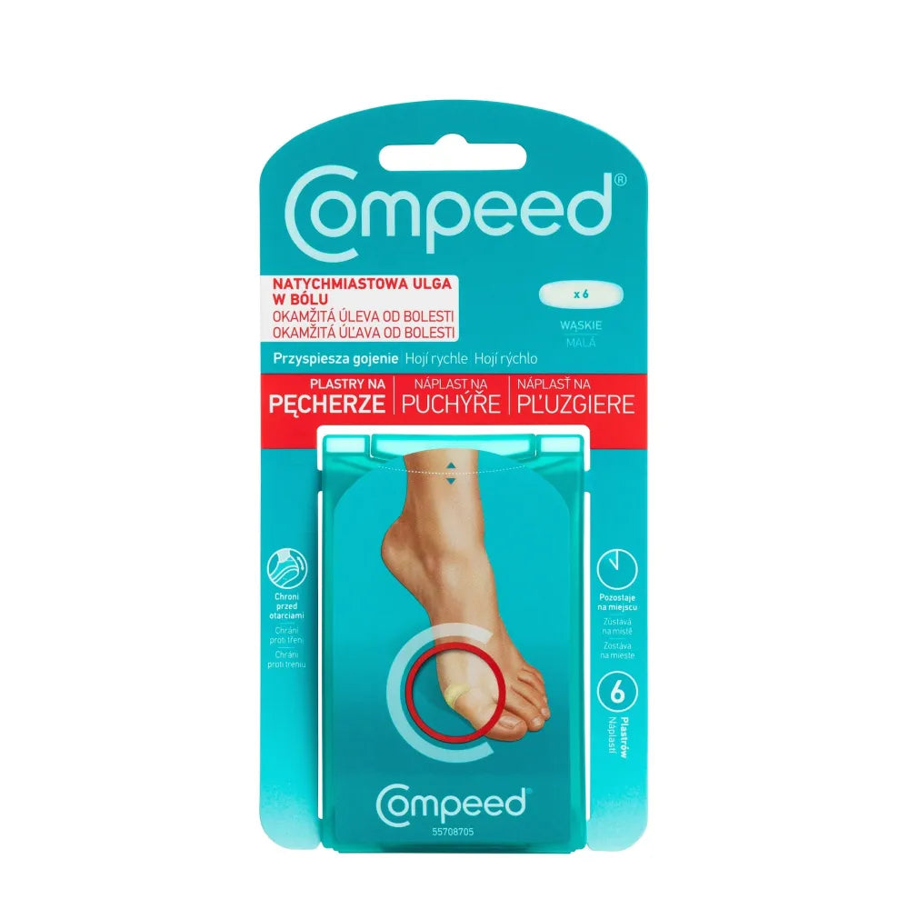 COMPEED pūslinių pleistrų - siauri 1 pakuotė - 6 vnt - Medicinos ir slaugos prekės