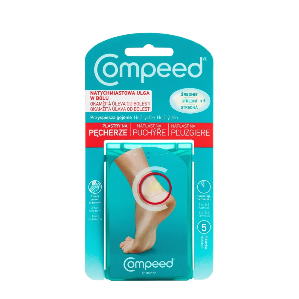 COMPEED pūslinių pleistrų - vidutiniai 1 pakuotė - 5 vnt. - Medicinos ir slaugos prekės