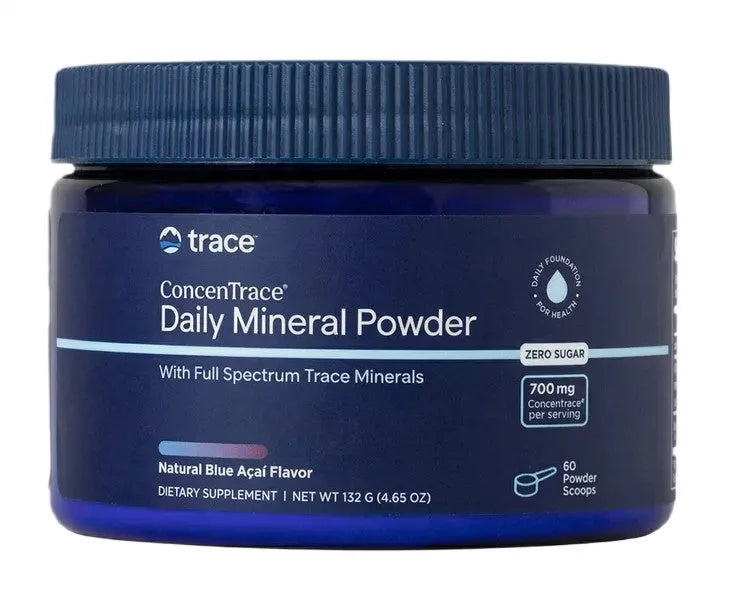 ConcenTrace Daily Mineral Powder Natural Blue Acai - 132g - Trace Minerals - Papildai
