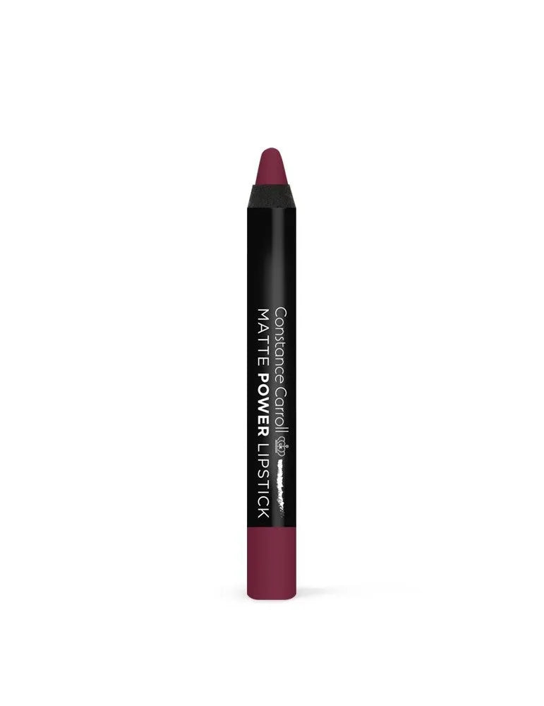 Constance Carroll Matte Power Lipstick Matinis lūpų dažai pieštuku nr. 10 Raudonas Vynas 1 vnt. - Kosmetika