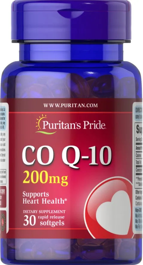 CoQ10 200mg - 30 softgels - Puritan’s Pride - Papildai
