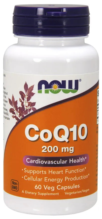 CoQ10 200mg - 60 vcaps - NOW Foods - Papildai