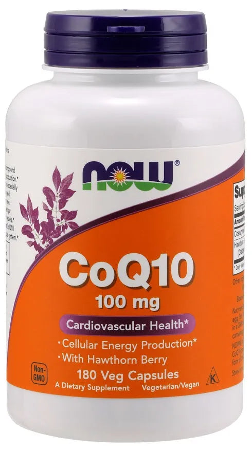 CoQ10 with Hawthorn Berry 100mg - 180 vcaps - NOW Foods - Papildai