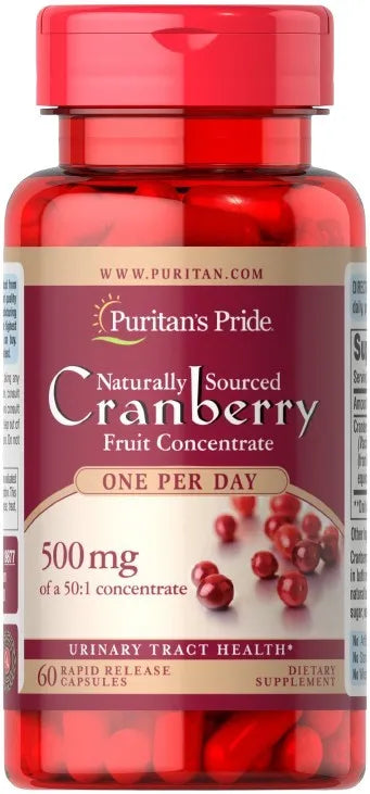 Cranberry 500mg - 60 caps - Puritan’s Pride - Papildai