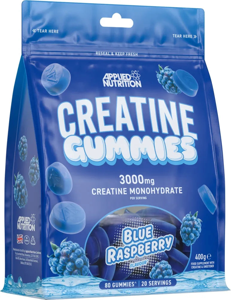 Creatine Gummies Blue Raspberry - 80 - Applied Nutrition - Sporto papildai