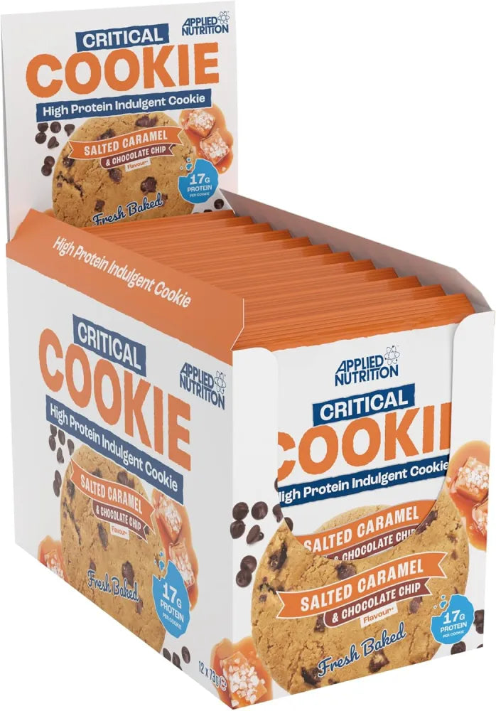 Critical Cookie Salted Caramel & Chocolate Chip - 12 x 73g - Applied Nutrition - Sporto papildai