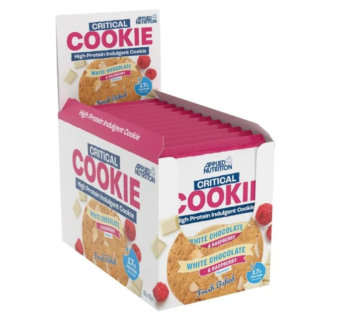 Critical Cookie White Chocolate & Raspberry - 12 x 73g - Applied Nutrition - Sporto papildai