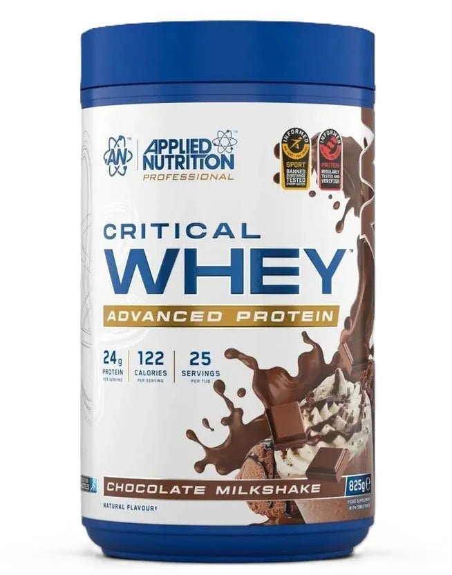 Critical Whey Chocolate Milkshake - 825g - Applied Nutrition - Sporto papildai