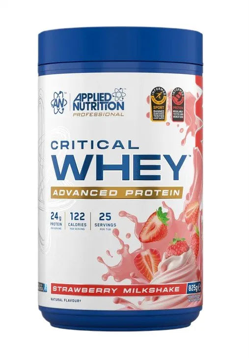 Critical Whey Strawberry Milkshake - 825g - Applied Nutrition - Sporto papildai