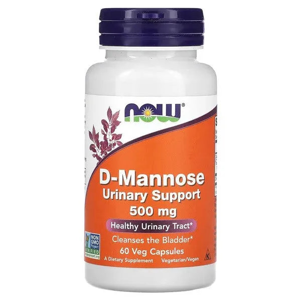 D-Mannose 500mg - 60 vcaps - NOW Foods - Papildai