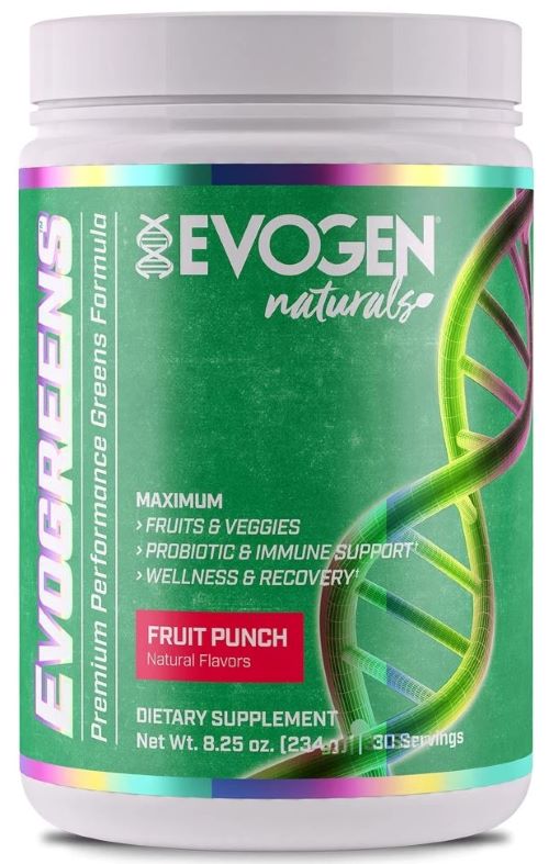 Evogreens Naturals, Fruit Punch - 234g - Evogen