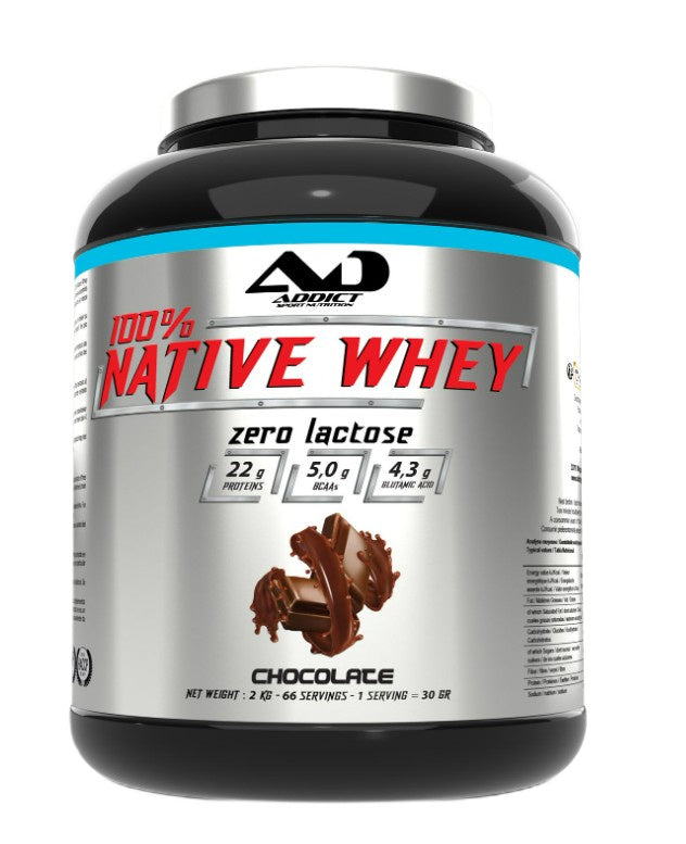 100% Native Whey Zero Lactose, Chocolate - 2000g - Addict Sport Nutrition