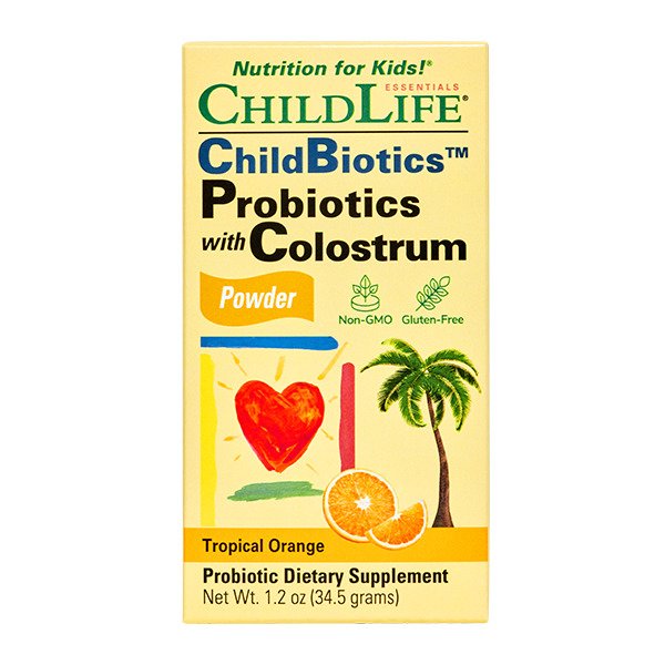 Probiotics with Colostrum Powder, Tropical Orange - 34g - Child Life