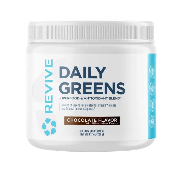 Daily Greens Powder Chocolate - 260g - Revive - Sporto papildai