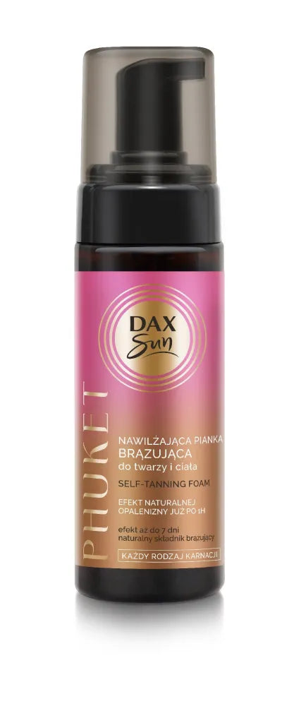 Dax Sun drėkinačios bronzinės putos veidui ir kūnui PHUKET - visų tipų odai 160ml - Kosmetika