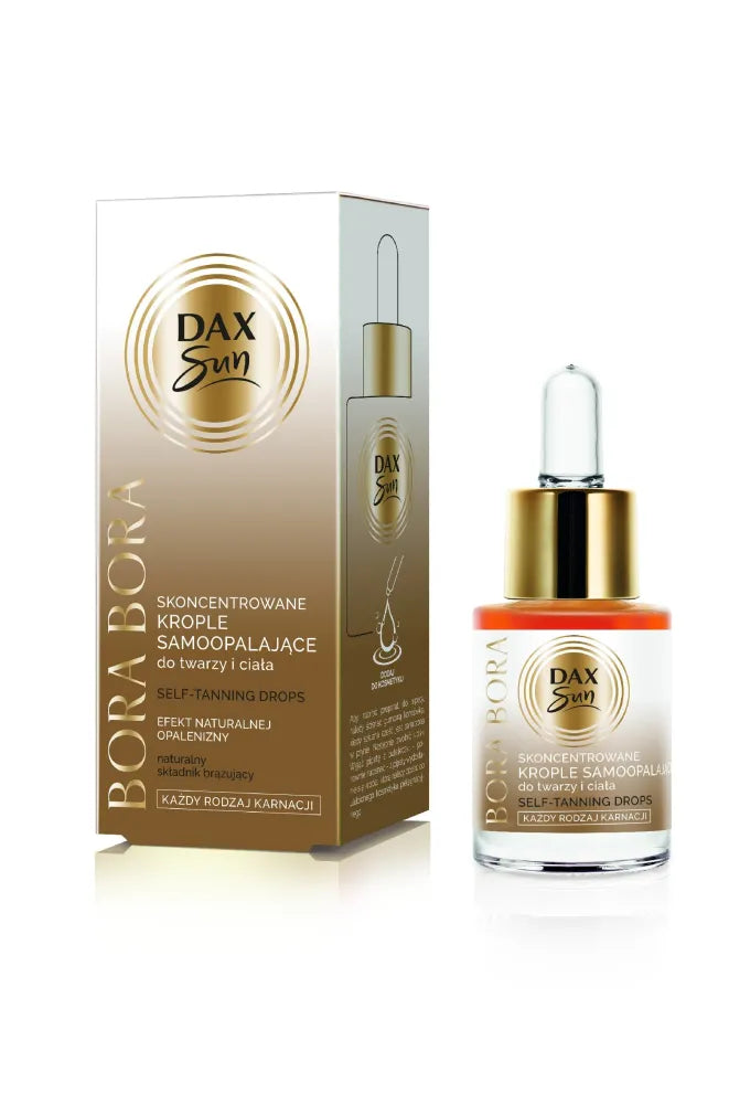 Dax Sun Koncentruoti savaiminio įdegio lašai veidui ir kūnui BORA - visų tipų odai 15ml - Kosmetika