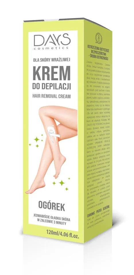 DAYS COSMETICS Hair Removal Cream with Cucumber 120 ml. - Kosmetika