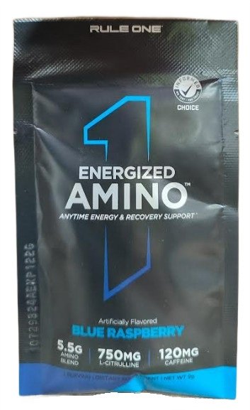 Energized Amino, Blue Raspberry - 9g (1 serving) - Rule One