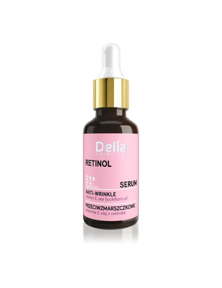 DELIA ANTI-WRINKLE SERUM WITH RETINOL 30ml su RĖTINOLIU - Kosmetika