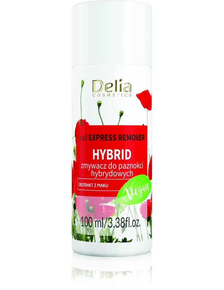 Delia Cosmetics Acetone-based hibridinis nagų lako valiklis 100ml - Kosmetika