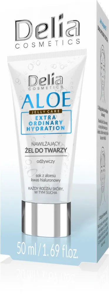 Delia Cosmetics Aloe Jelly Care drėkinantis veido gelis 50ml - Kosmetika