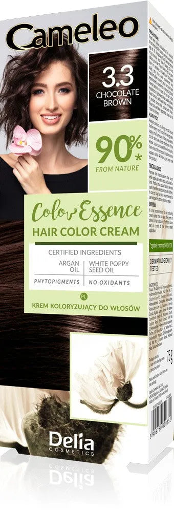 DELIA COSMETICS Cameleo Color Essence dažantis kremas Nr. 3.3 - šokolado rudas 1op. - Kosmetika
