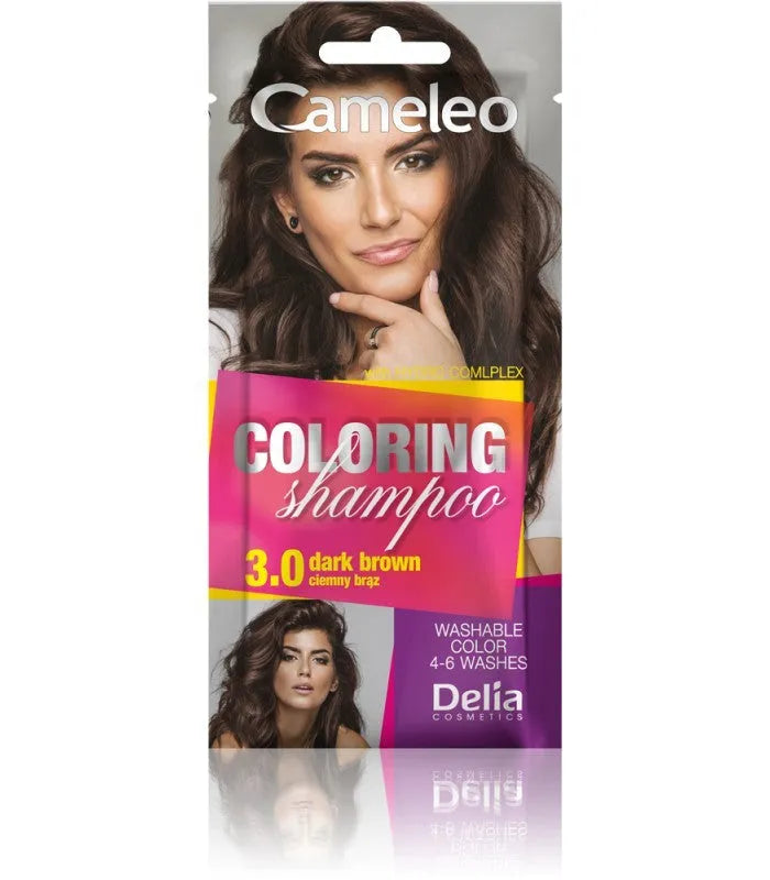 Delia Cosmetics Cameleo dažantis šampūnas 3.0 tamsiai rudas - Kosmetika