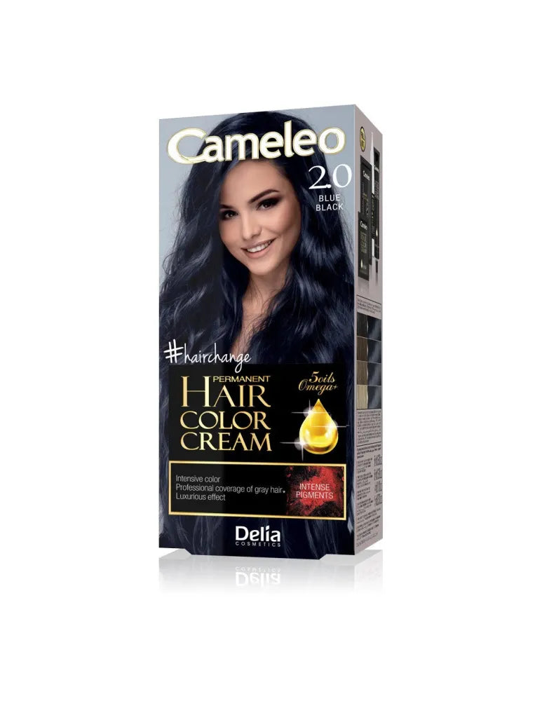 Delia Cosmetics Cameleo HCC Nuolatinė plaukų spalva Omega+ Nr. 2.0 Mėlyna Juoda 1op. - Kosmetika