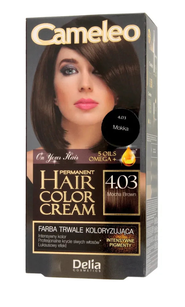 Delia Cosmetics Cameleo HCC Nuolatinė plaukų spalva Omega+ Nr. 4.03 Rudas 1op. - Kosmetika