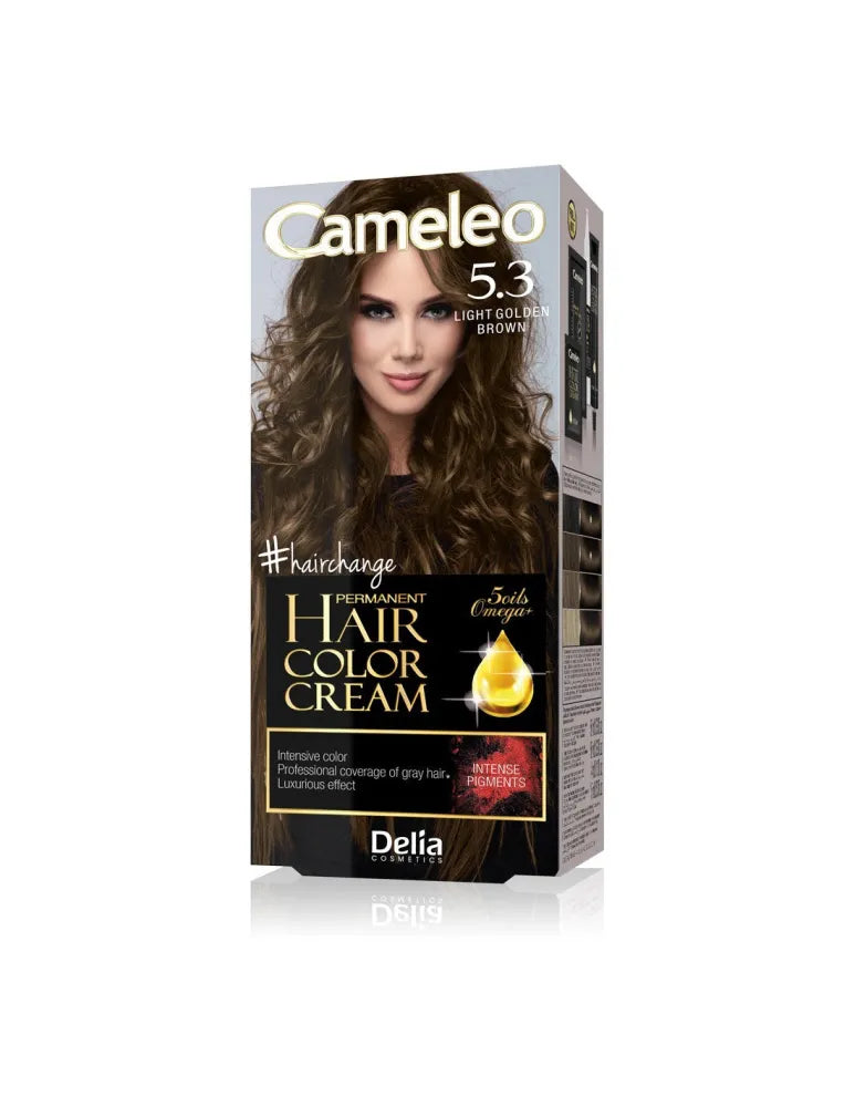 Delia Cosmetics Cameleo HCC Nuolatinė plaukų spalva Omega+ Nr. 5.3 Šviesiai auksinė ruda 1op. - Kosmetika