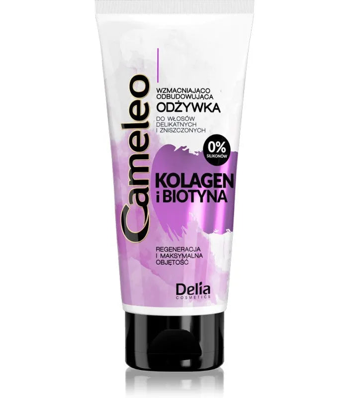 Delia Cosmetics Cameleo kolageno ir biotino stiprinamasis bei atstatomasis kondicionierius 200 ml - Kosmetika